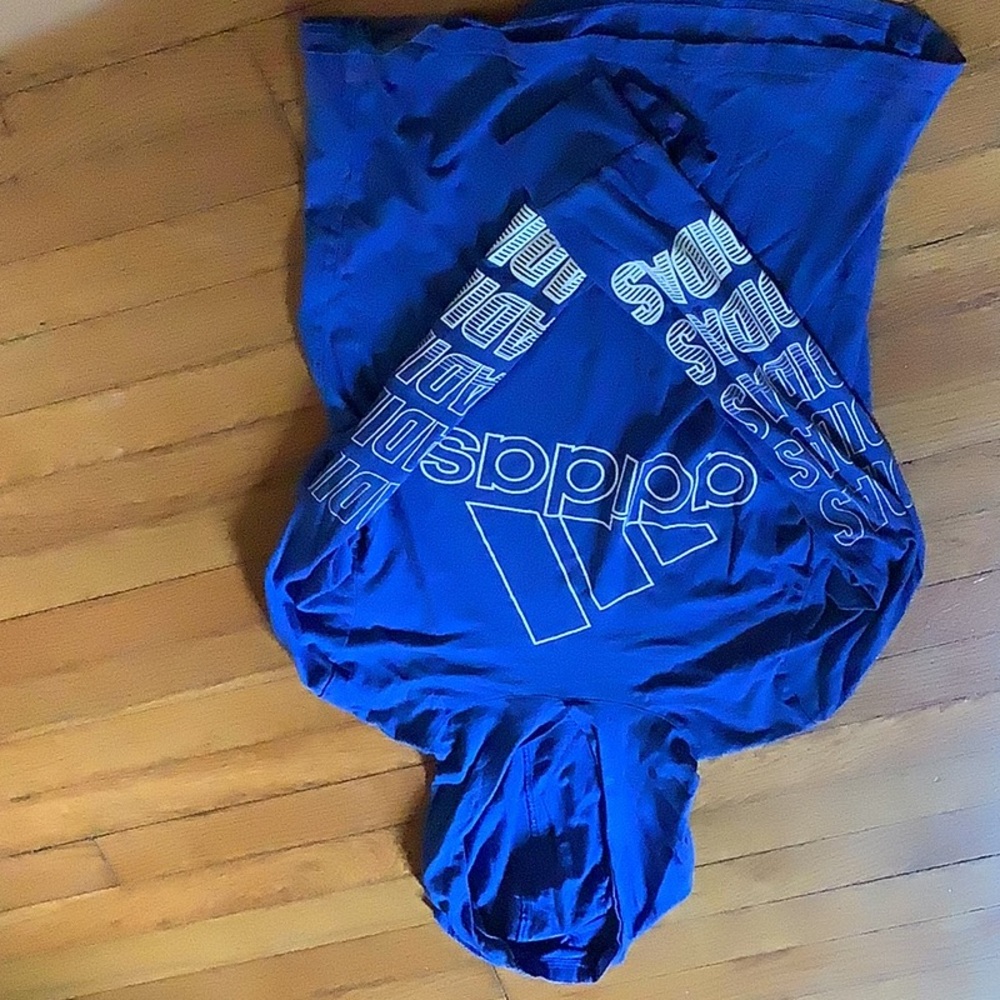 Adidas Blue Graphic Hoodie